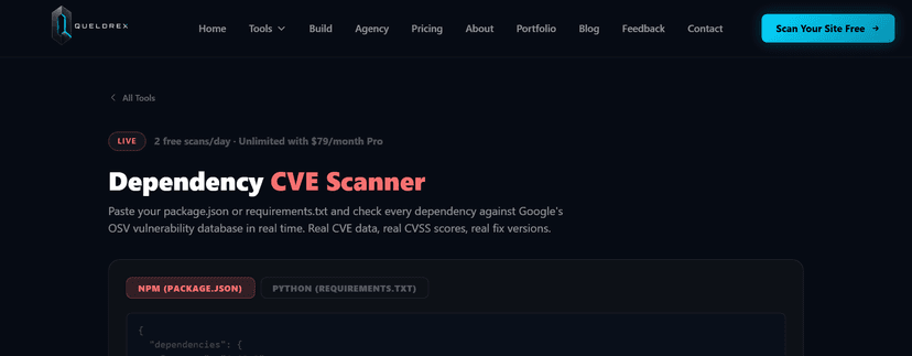 Dependency CVE Scanner